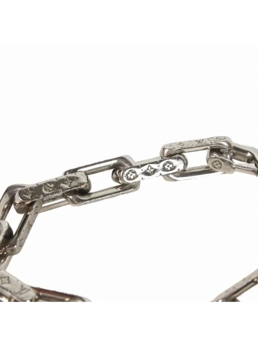Louis Vuitton Bracelet Chain Monogram Corie Bangle Metal L Silver
